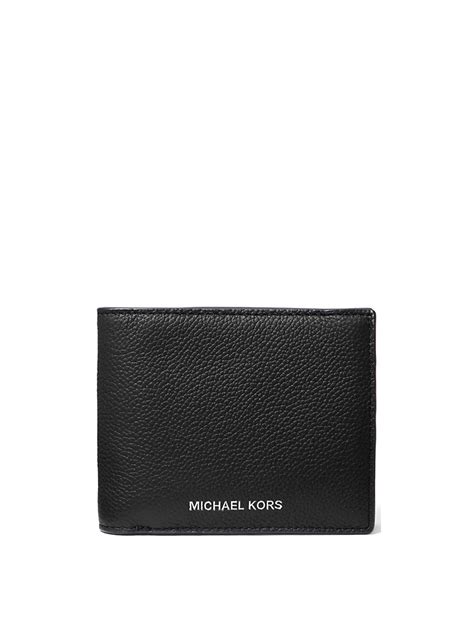 michael kors black leather passcase
